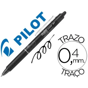 Retolador negre 0,7mm borrable Pilot Frixion Clicker