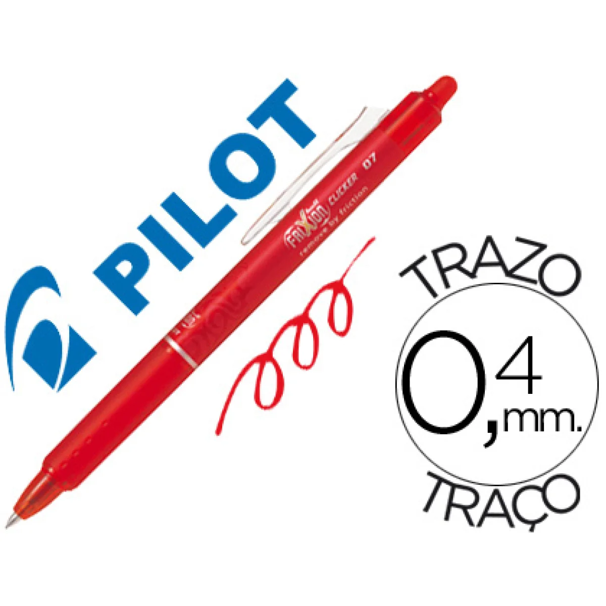Retolador vermell 0,7mm borrable Pilot Frixion Clicker