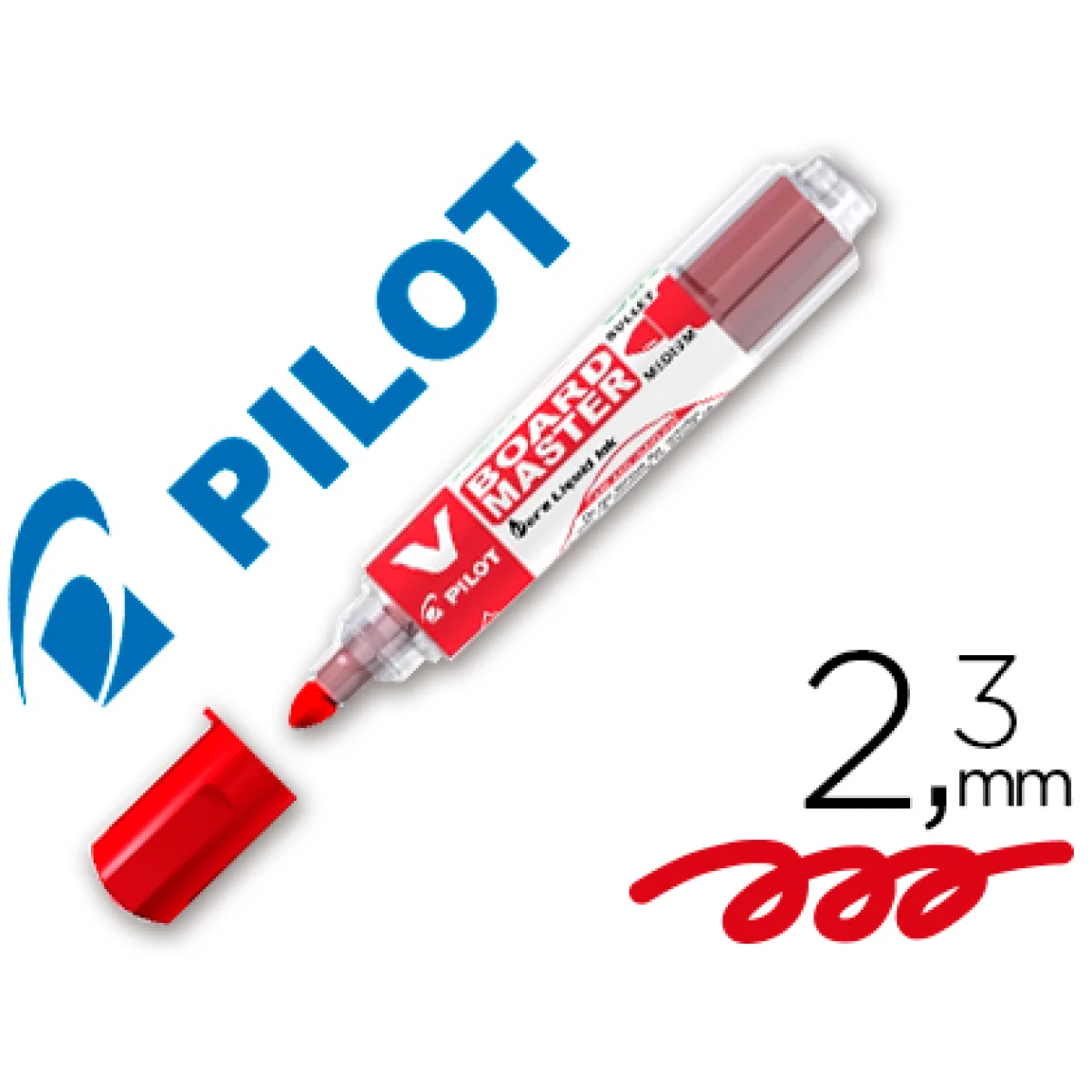 Retolador pissarra recargable vermell Pilot VBoard Master