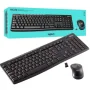 Teclat i mouse s/ fil òptic negre Logitech MK270
