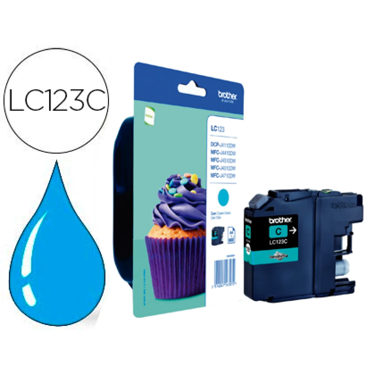 Cartutx tinta original Brother LC-123C cian