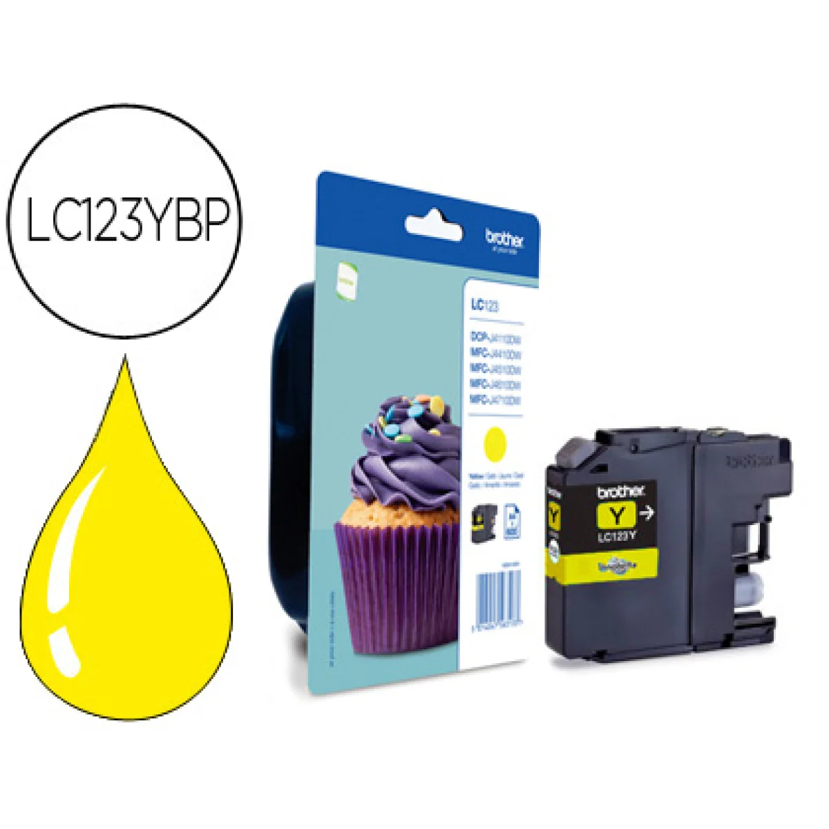 Cartutx tinta original Brother LC-123Y groc