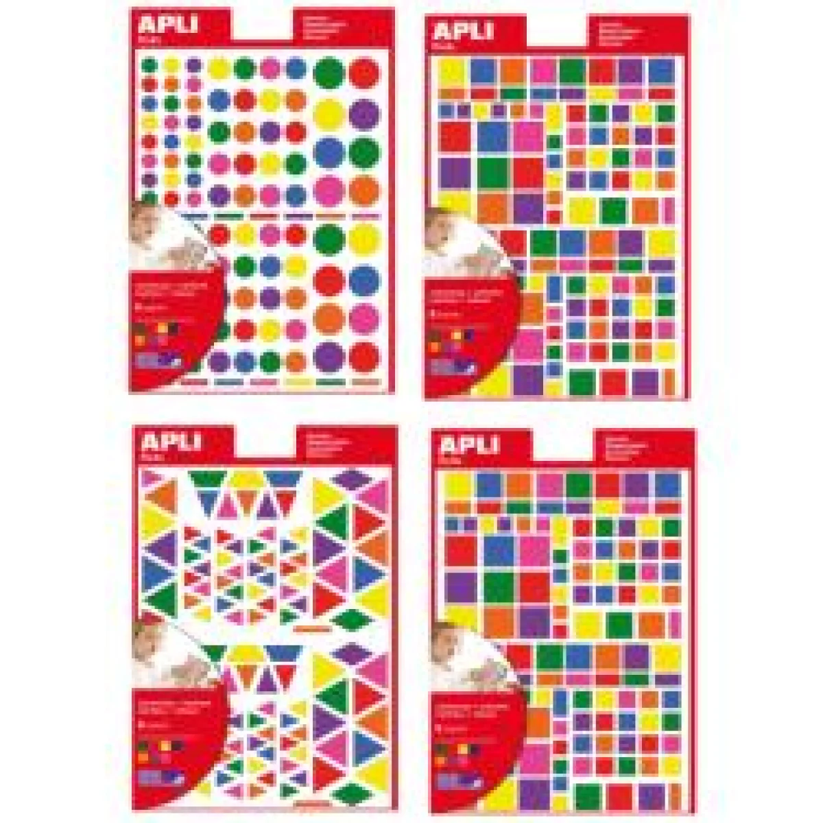 Etiquetes autoad assortides multicolor Apli 13240
