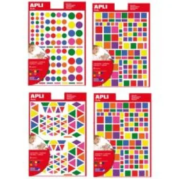 Etiquetes autoad assortides multicolor Apli 13240
