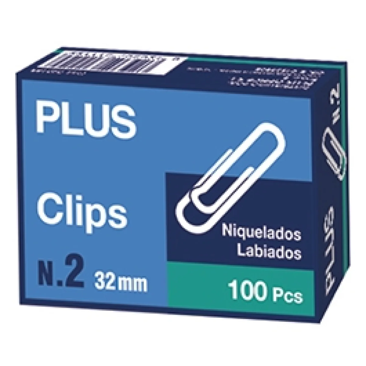 Clip labiado 32 mm núm. 2 040165 -caixa 100- Plus