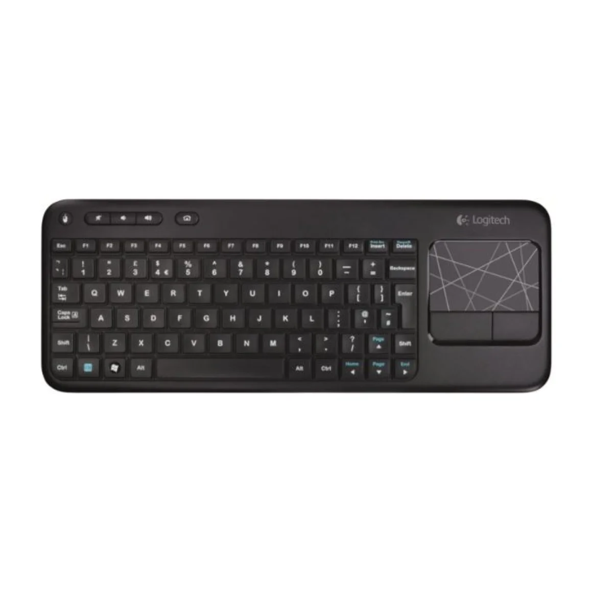Teclat s/ fil negre Logitech K400 Plus
