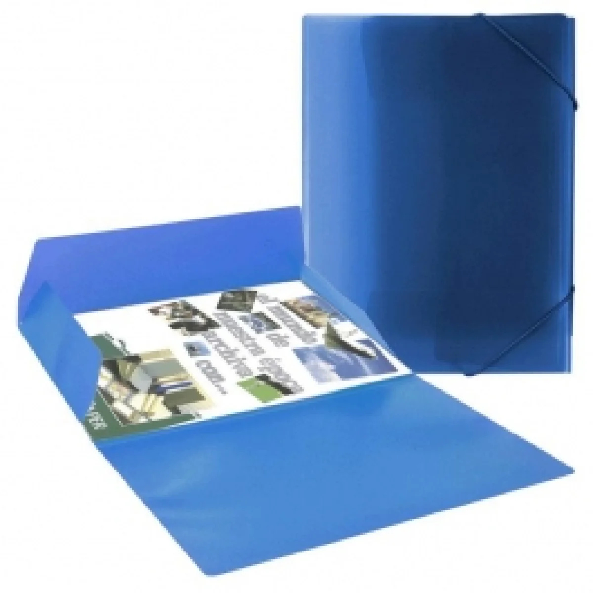Carpeta gomes polipropile transparent blau A3 Plus 180508