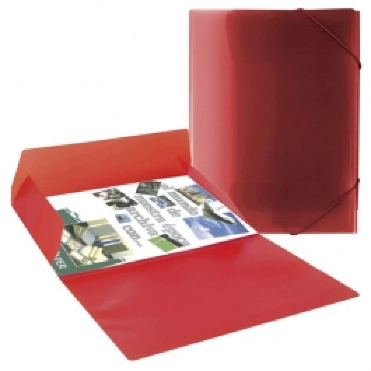 Carpeta gomes polipropile transparent vermell A3 Plus 180509