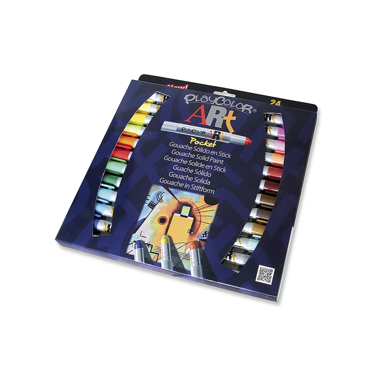 Tempera solida 24 colors 5g Playcolor Pocket Art 58271