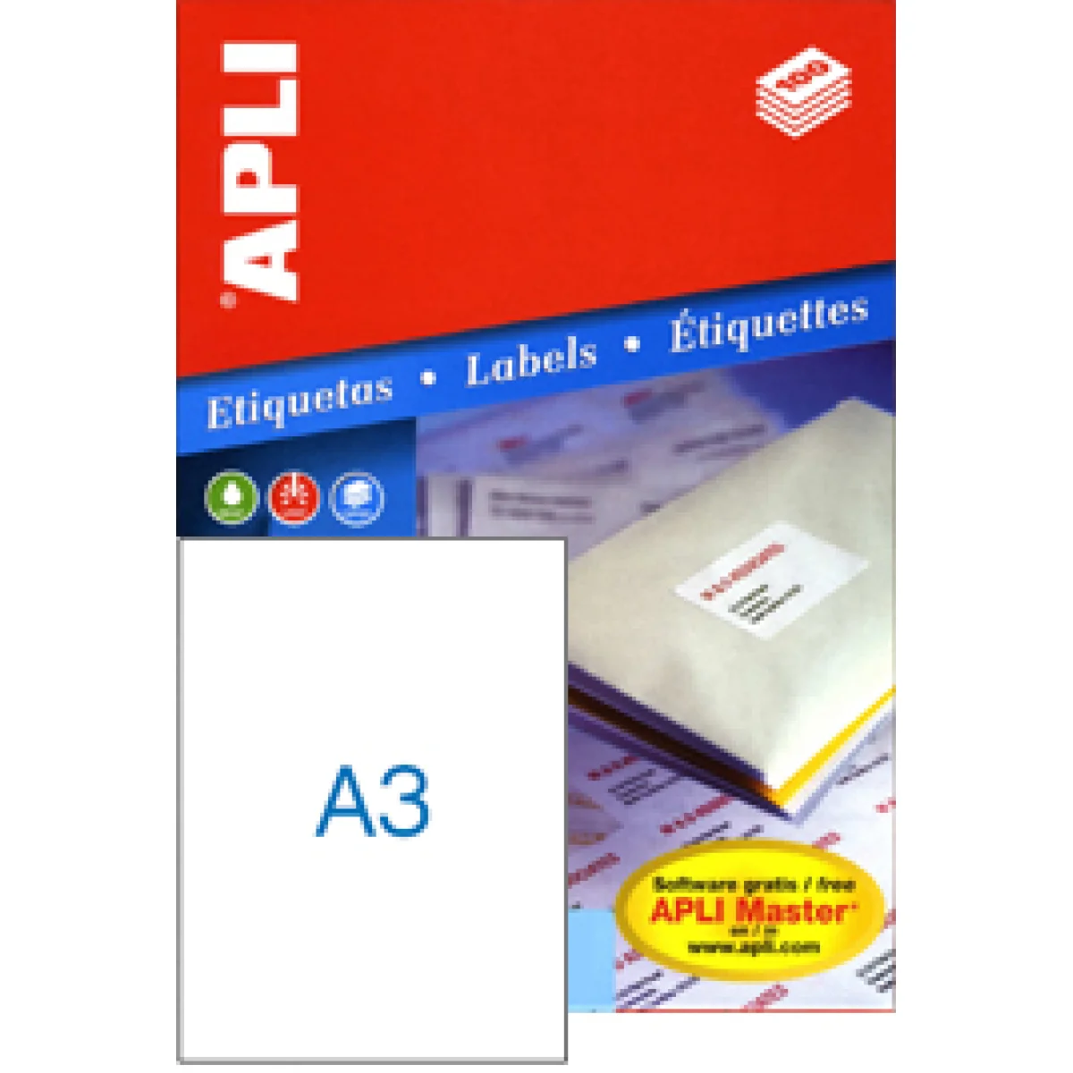 Etiquetes A3 297x420 Apli 11352 -c 100-