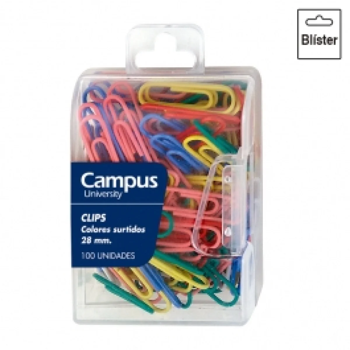 Clip labiado 28 mm colors -c 100- Campus 040170