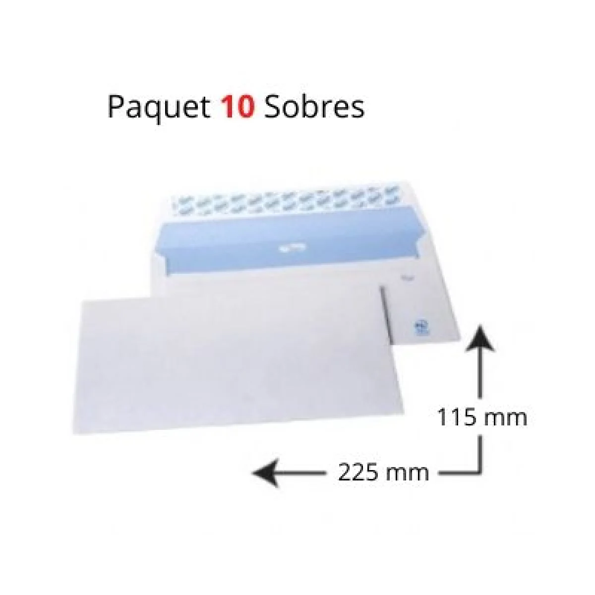 Sobre 115x225 blanc autodex Makro -paq 10-