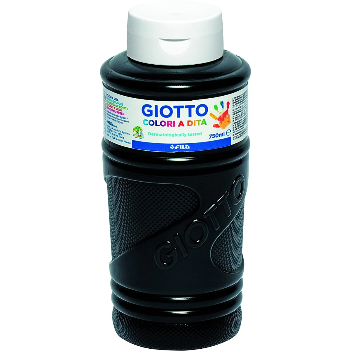 Pintura per dits negre 750ml Giotto