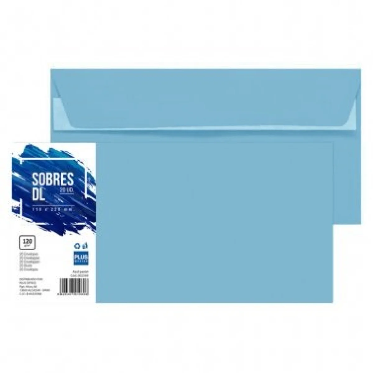 Sobre 110x220 blau pastel Plus 002569 -p 20-