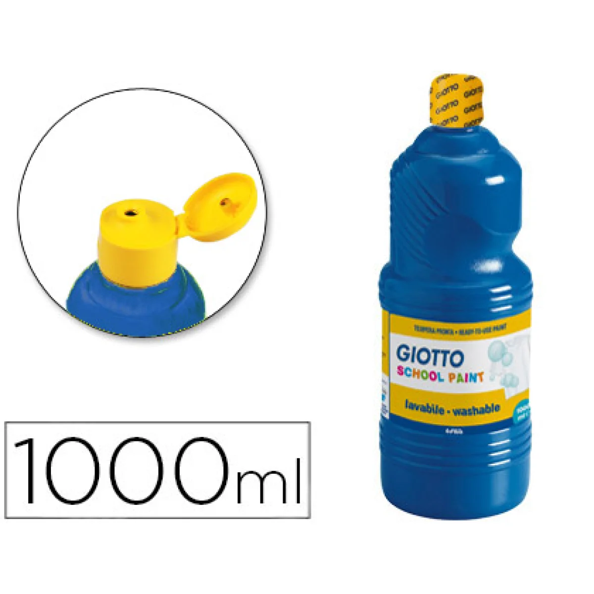 Tempera escolar blau ultramar 1L Giotto School 535517
