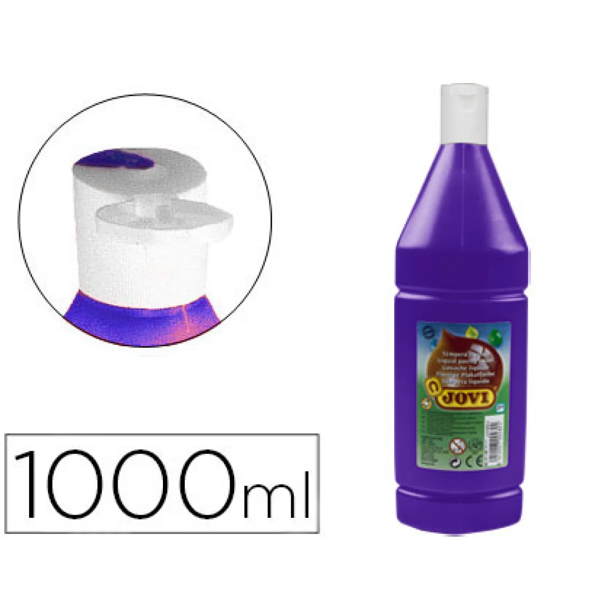 Tempera escolar violeta 1L Jovi