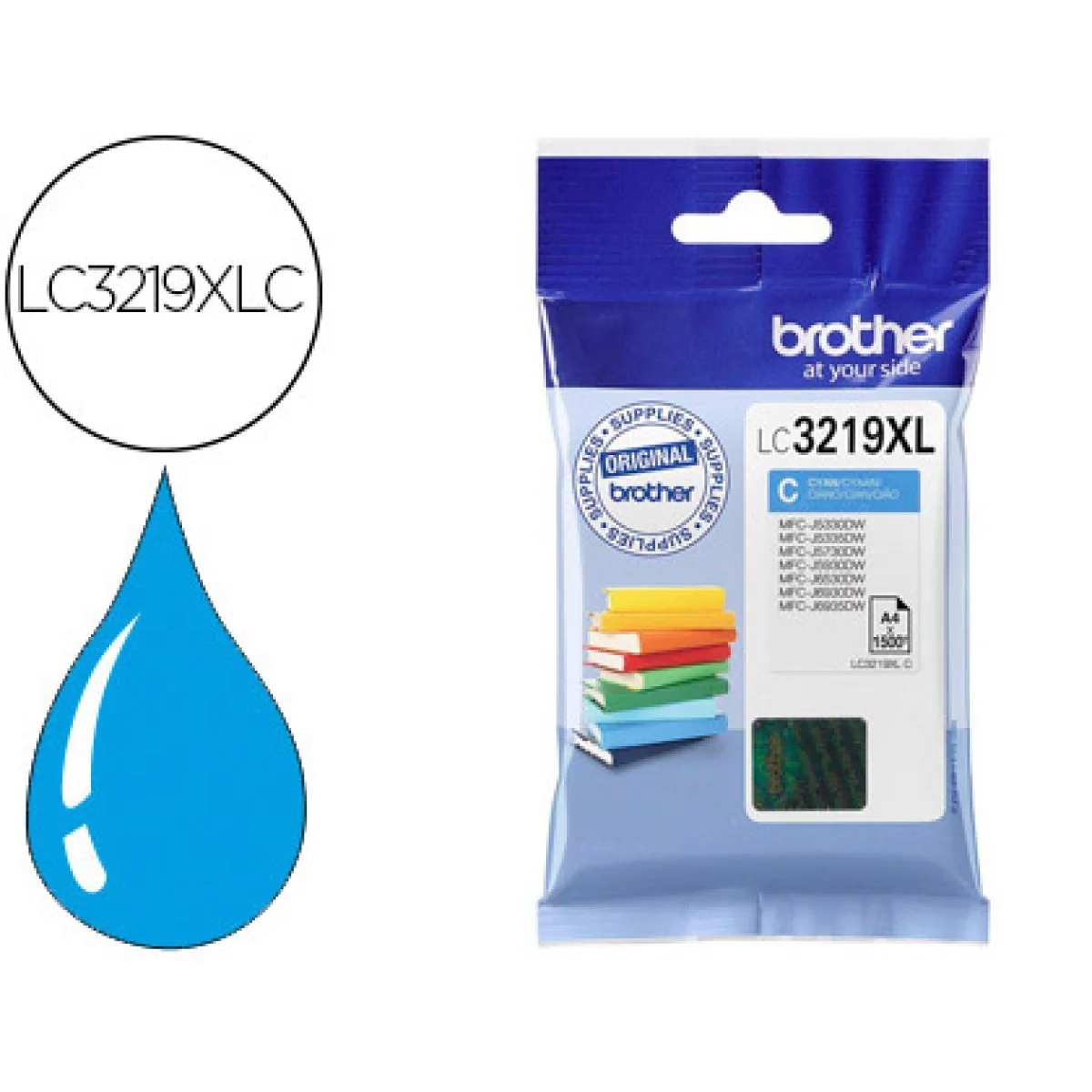 Cartutx tinta original Brother LC-3219XLC cian