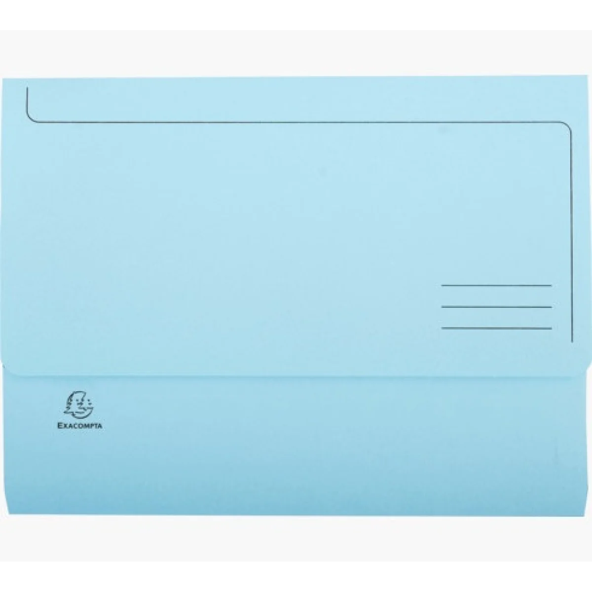 Carpeta a/ butxaca interior A4 210g blava Exacompta
