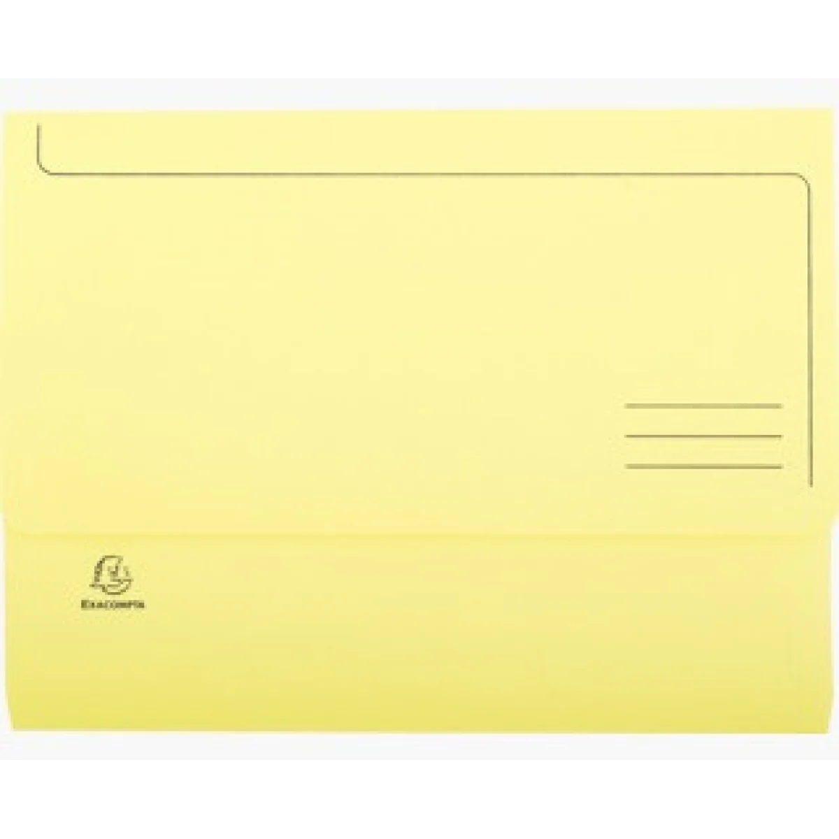 Carpeta a/ butxaca interior A4 210g groga Exacompta