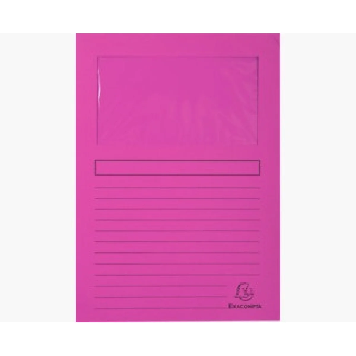 Subcarpeta cartolina rosa amb finestra A4 Exacompta -p 100-