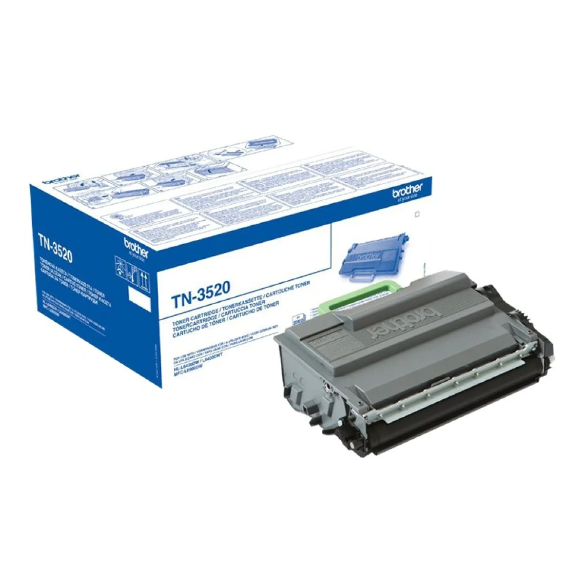 Toner original Brother TN-3520 negre