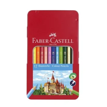 Llapis de colors caixa metàl·lica Faber Castell Castillo -p 12-