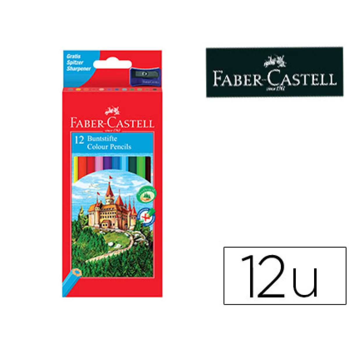 Llapis de colors assortits Faber Castell Castillo caixa -p 12-