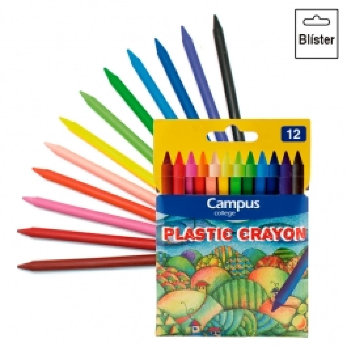 Barres plàstic colors Campus 630735 -estoig 12-