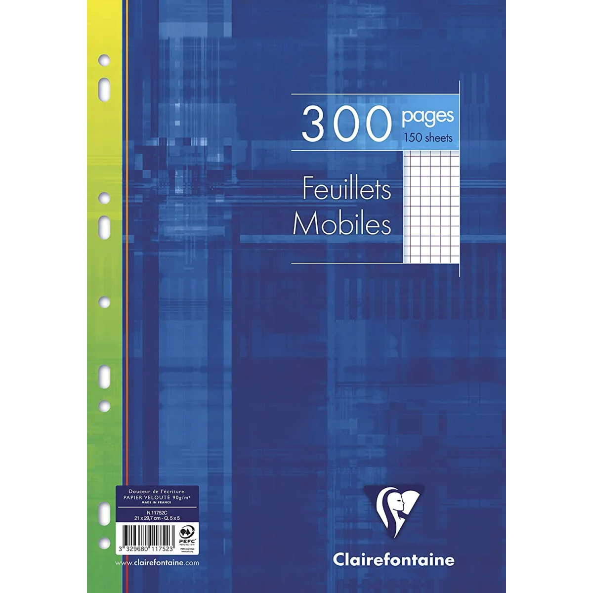 Fulls A4 5x5 blanc 90g Clairefontaine -p. 150-
