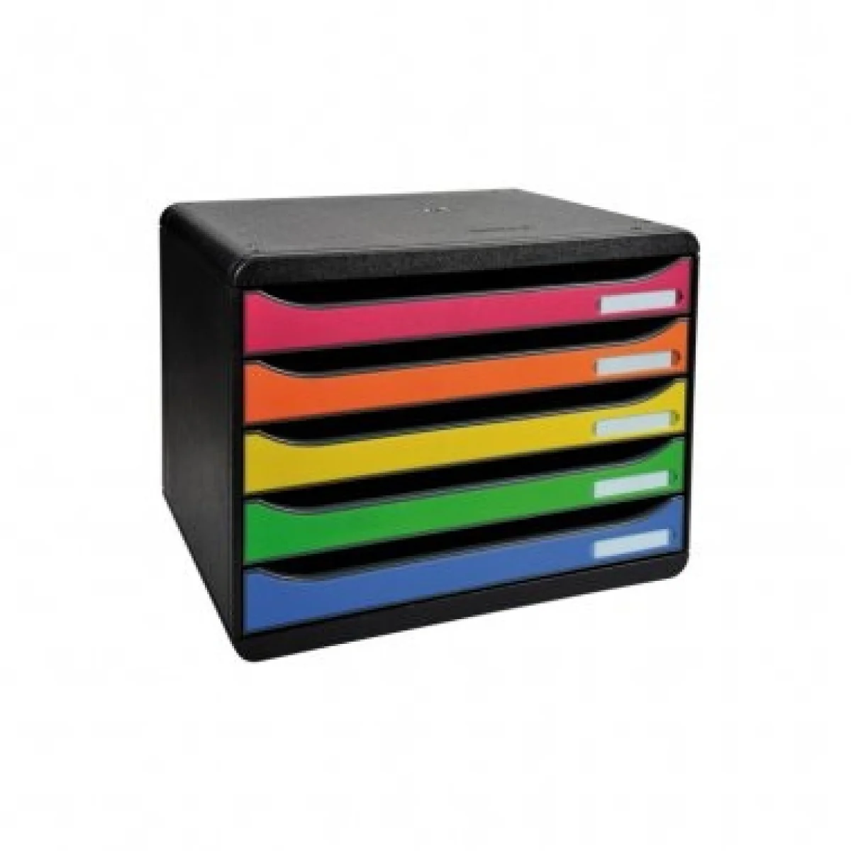 Mòdul 5 calaixos A4 apaisat negre/colors Exacompta 308798D
