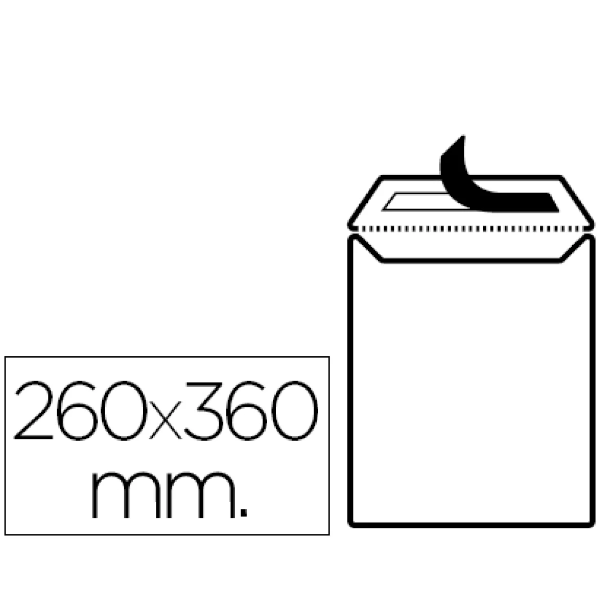 Sobre 260x360 blanc autodex Makro 002317 -p 10-