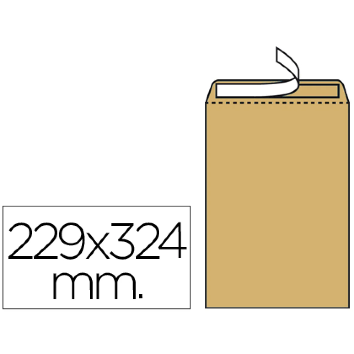 Sobre 229x324 kraft autodex Makro 002320 -p 10-
