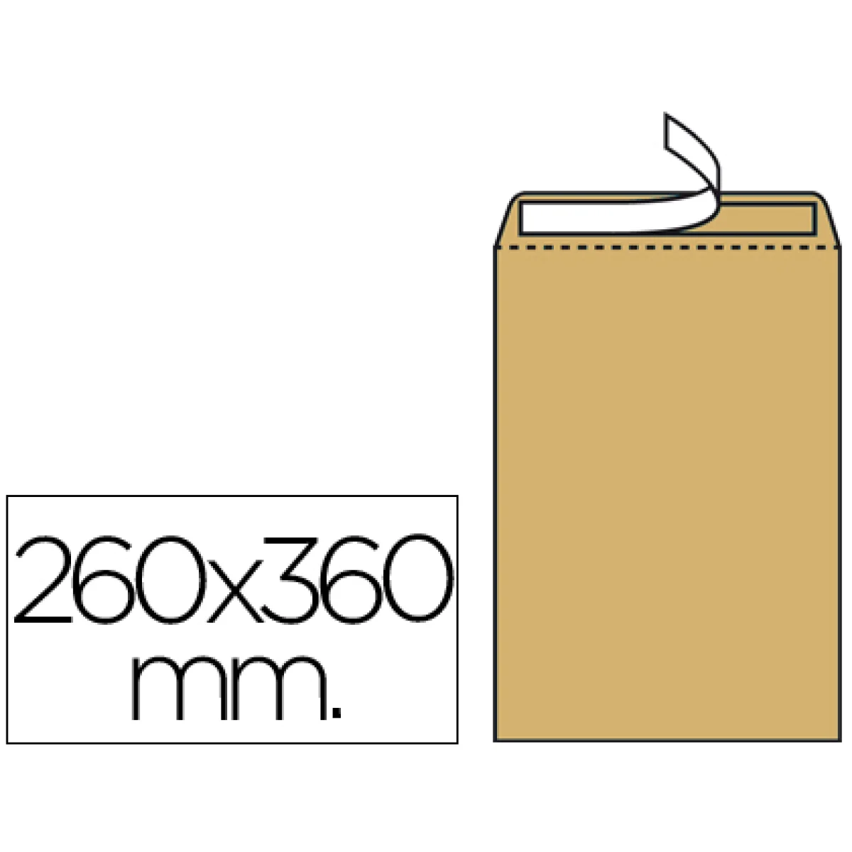 Sobre 260x360 kraft autodex Makro 002322 -p 10-