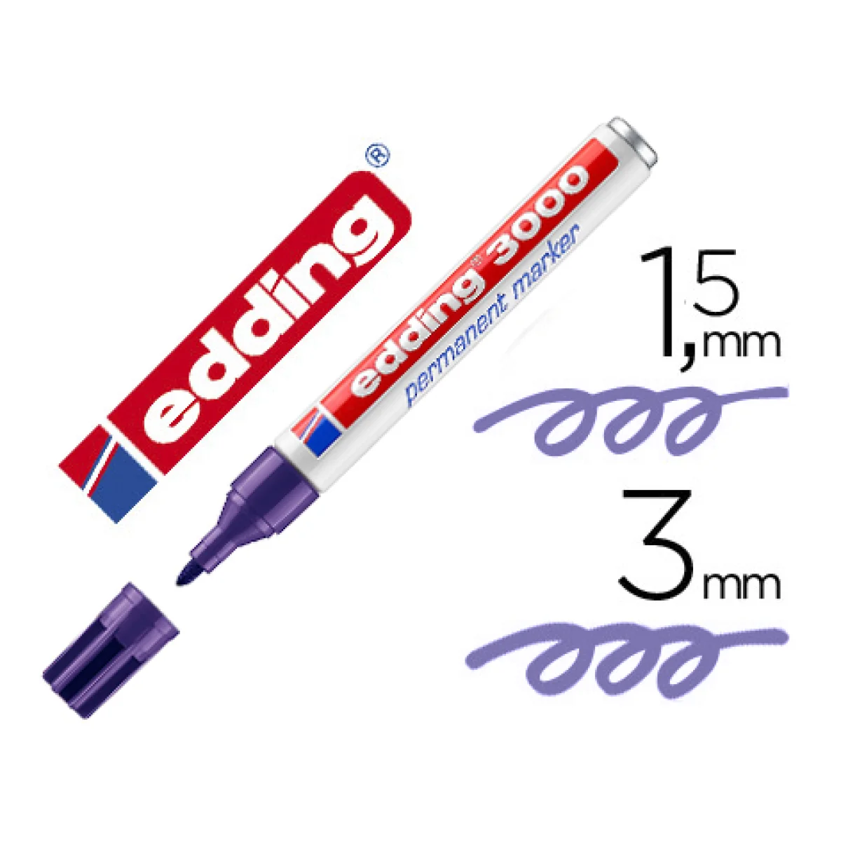 Retolador permanent violeta Edding 3000