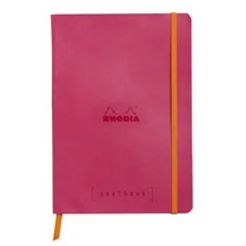 Llibreta encolada frambuesa 120 fulls A5 5x5 Rhodia Goalbook