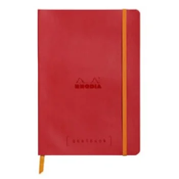 Llibreta encolada vermella 120 fulls A5 5x5 Rhodia Goalbook