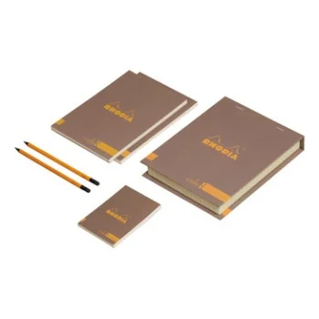 Kit caixa regal blocs taupe Rhodia Coffret