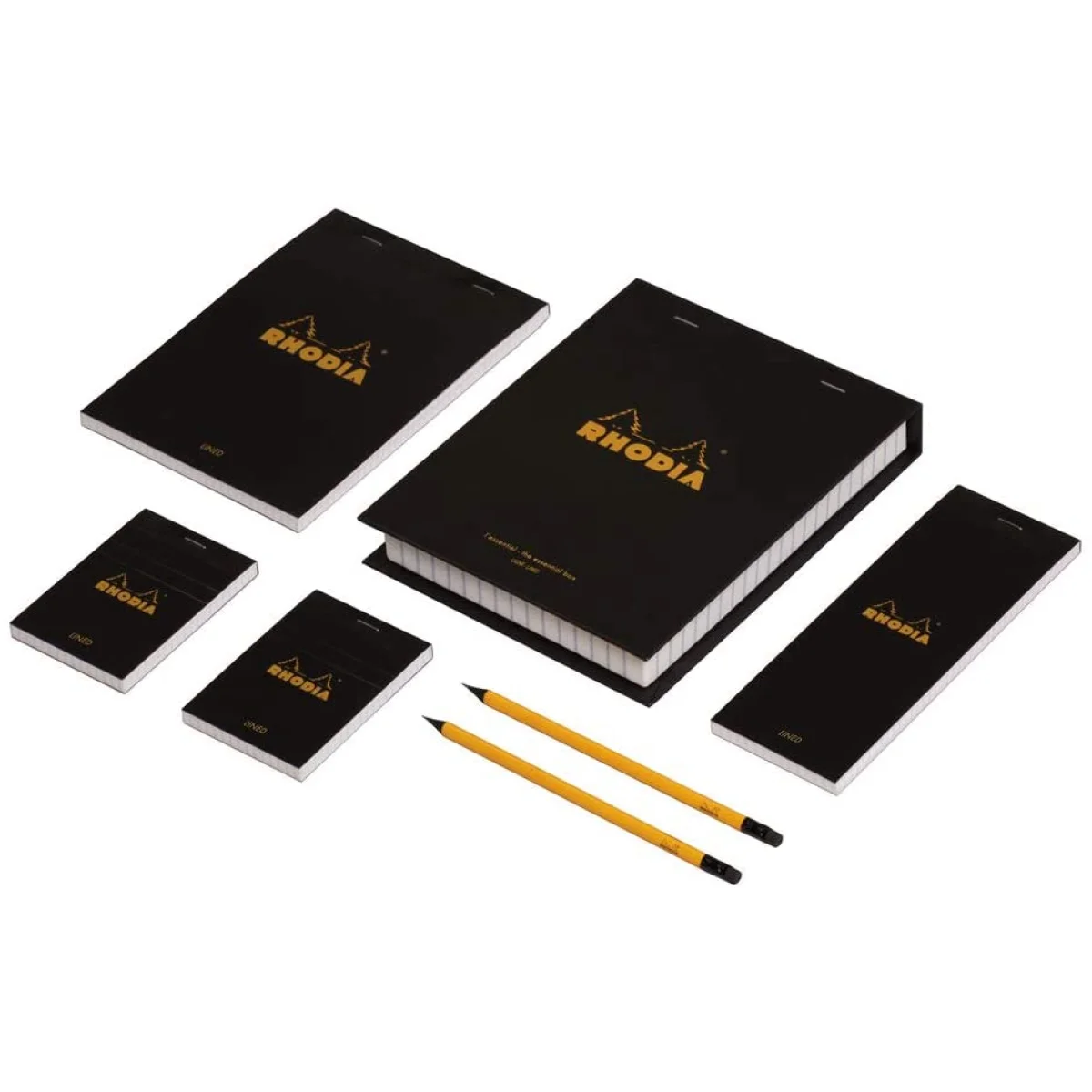 Kit caixa regal blocs negre Rhodia Coffret Essentiel