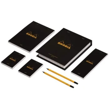 Kit caixa regal blocs negre Rhodia Coffret Essentiel
