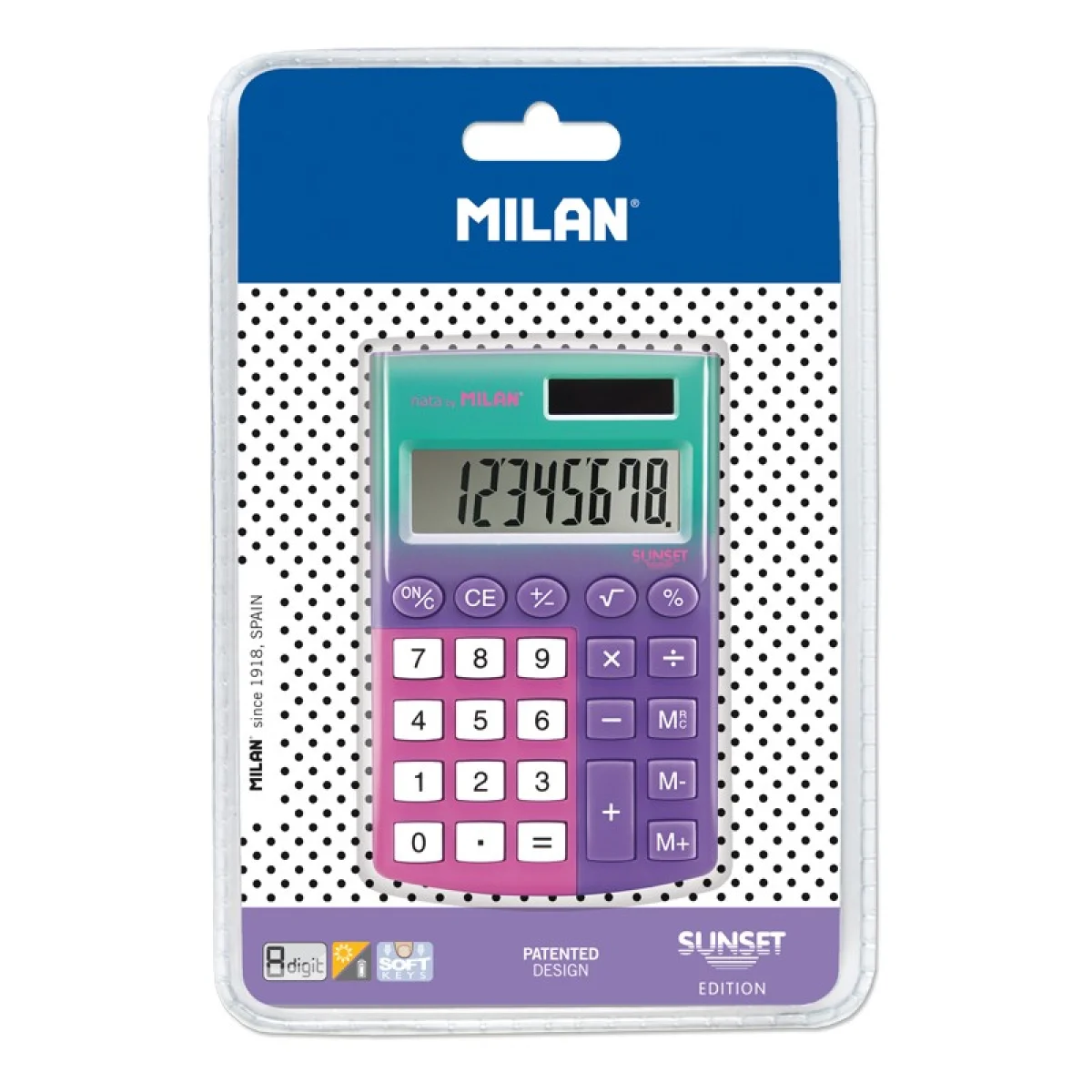 Calculadora 8 digits Milan Sunset lila - rosa 151008SNPRBL