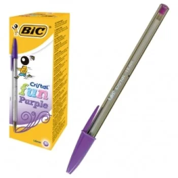 Bolígraf cristal color violeta 1,6mm Bic Fun