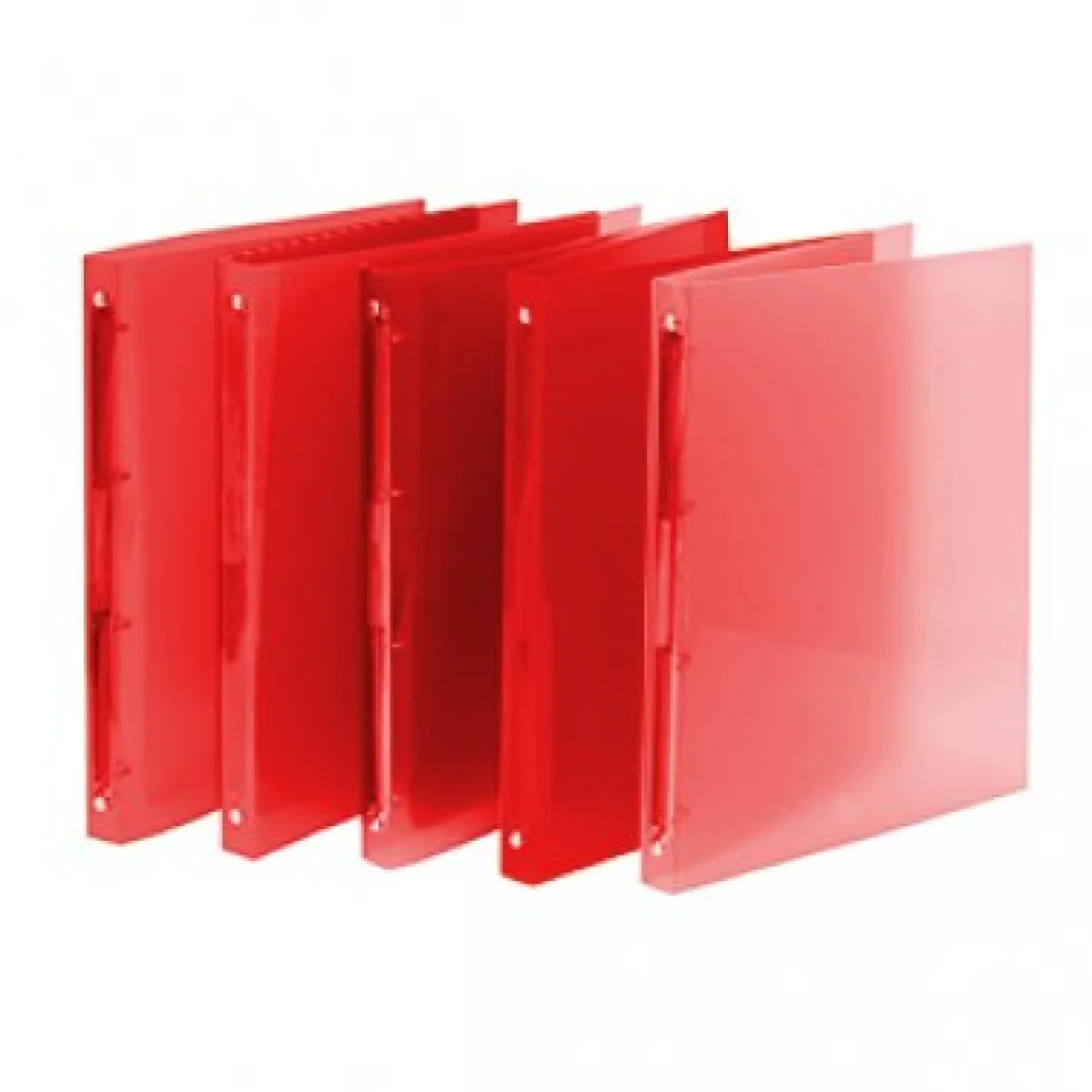 Arxivador A4 4x16 polipropilè vermell transparent Plus 181070