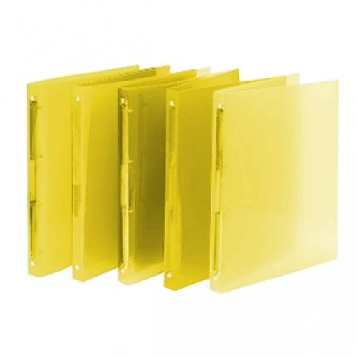 Arxivador A4 4x16 polipropilè groc transparent Plus 181072