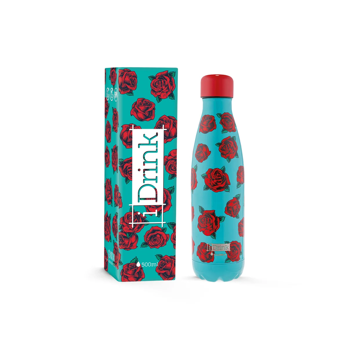 Ampolla 500ml acer Tattoo roses iDrink