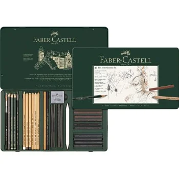 Estoig metàl·lic 33 Pitt Monochrome set Faber-Castell