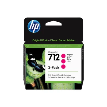 Cartutx tinta original HP 712 3ED78A magenta -pack 3 unitats-