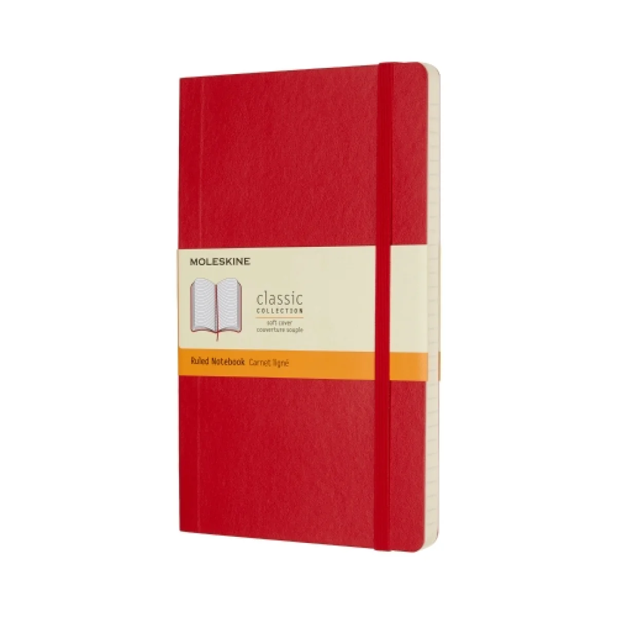 Quadern 13x21 vermell ratlla classic L Moleskine QP616F2