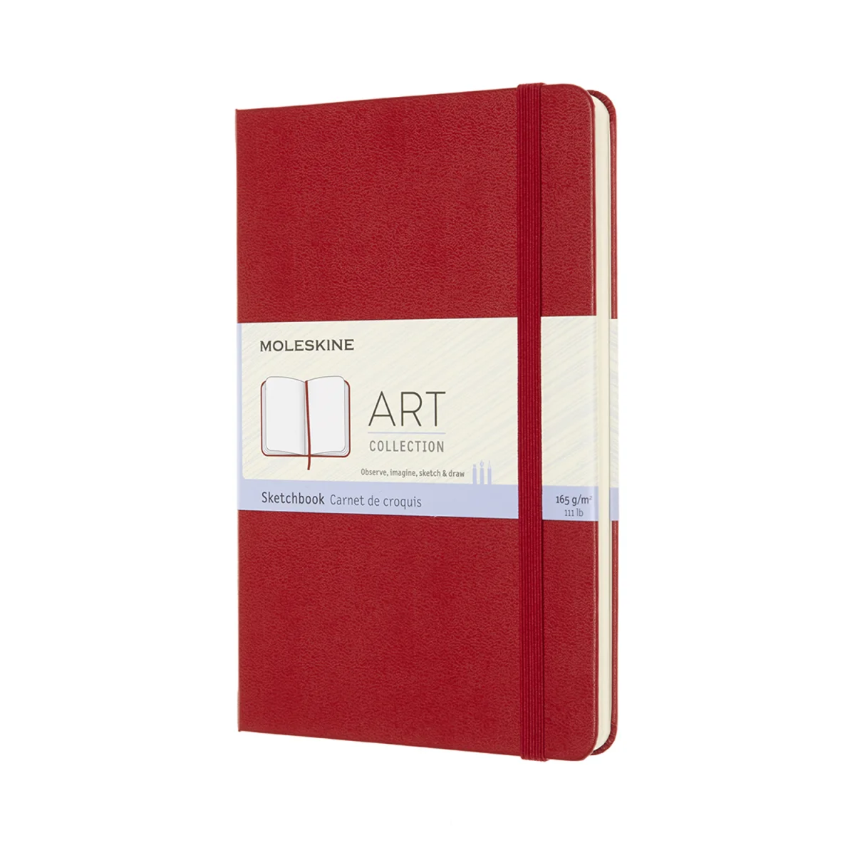 Quadern d'esbossos 13x21 vermell escarlata llis L Moleskine ARTQP063R