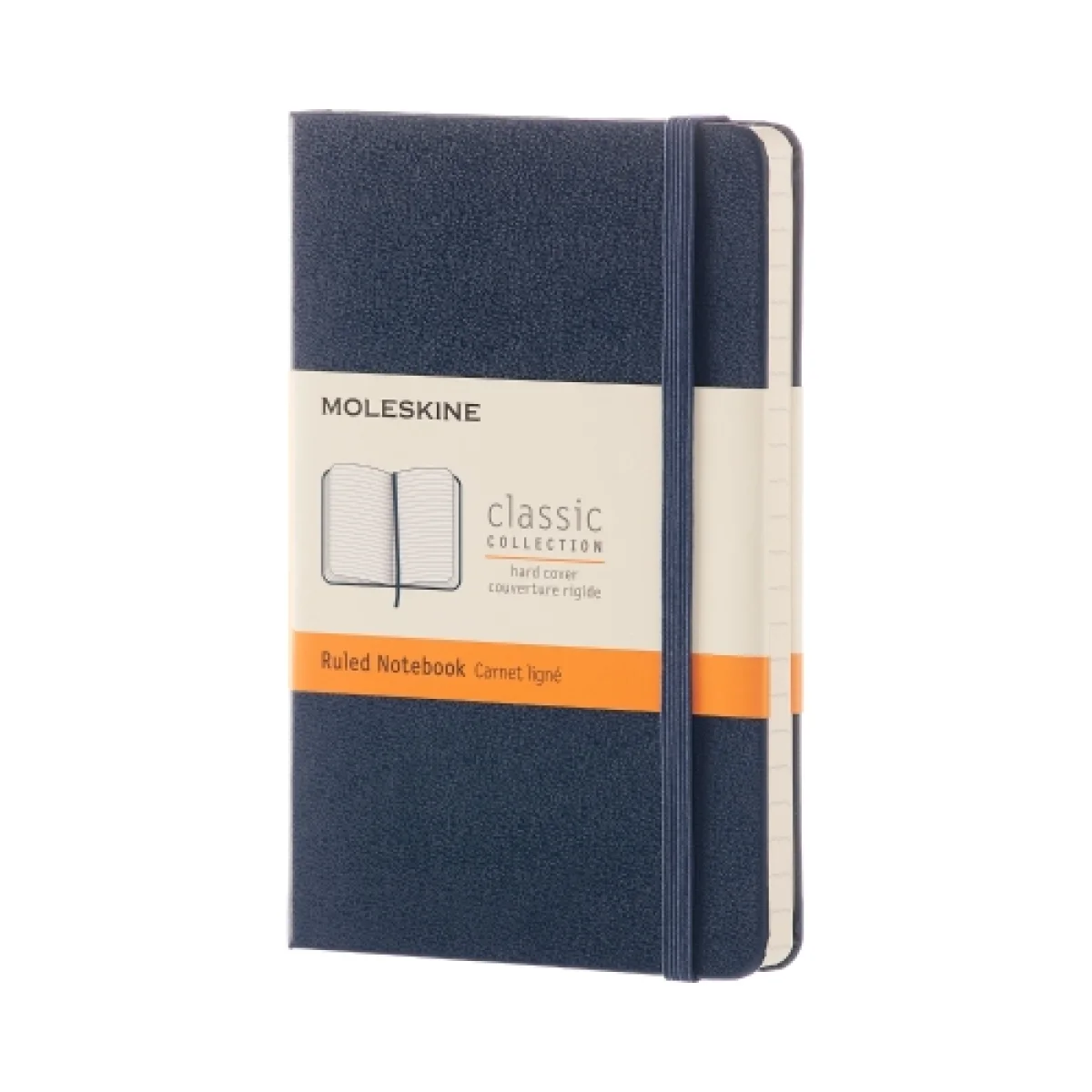 Quadern tapa dura 9x14 blau ratlla classic P Moleskine