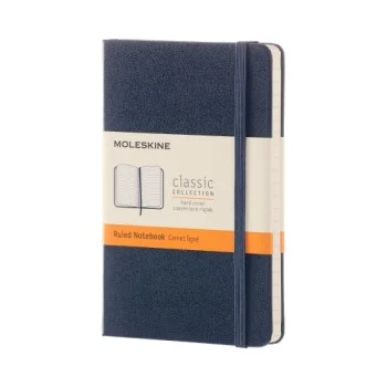 Quadern tapa dura 9x14 blau ratlla classic P Moleskine